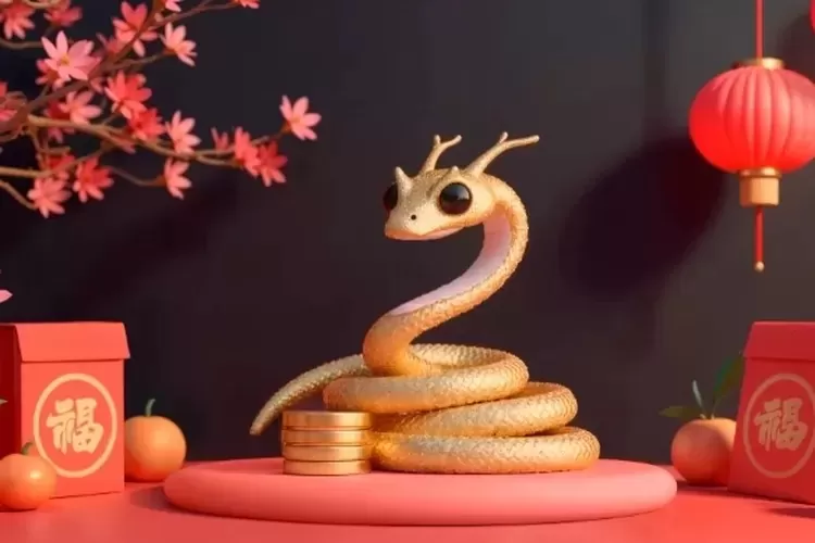 Ilustrasi Shio Ular Kayu. (Freepik)