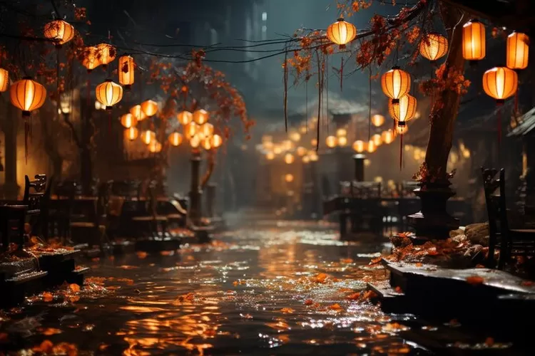 Ilustrasi hujan saat imlek 2025 (Ilustrasi/freepik)