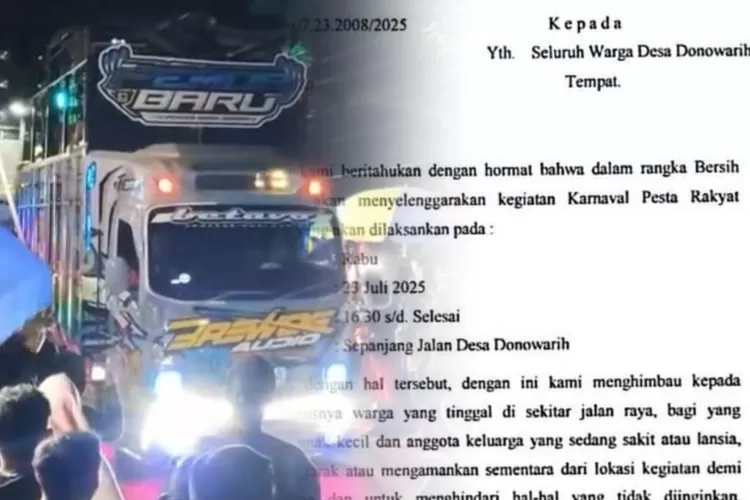 Viral surat edaran kepala desa di Jawa Timur perihal sound horeg. (Istimewa)