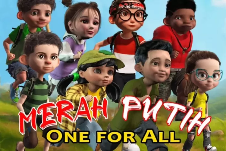 Poster film animasi di Indonesia berjudul &ldquo;Merah Putih One for All&rdquo;. 