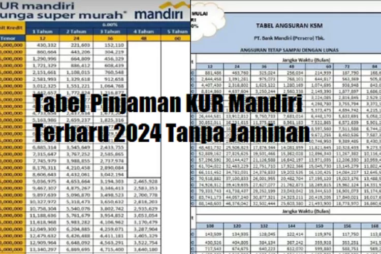 Simulasi Angsuran KUR Mandiri 2024: Pinjaman Rp 100 Juta Cicilan Rp1 ...