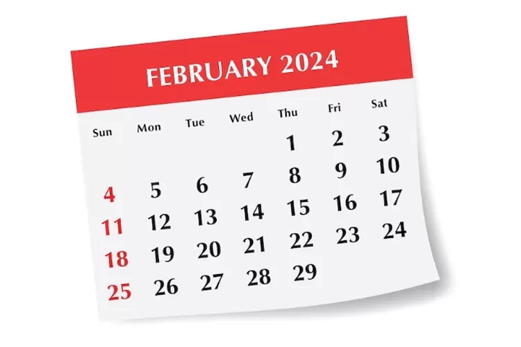Ilustrasi Bulan Februari 2024. (Freepik.com/alexkalina)