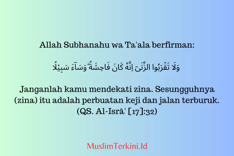 Surat Al Isra Ayat 32 Latin, Arab, Artinya Dan Tafsir Kemenag RI ...