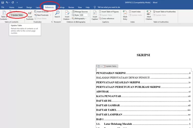 Tutorial Cara Membuat Daftar Isi Microsoft Word Secara Otomatis Khusus