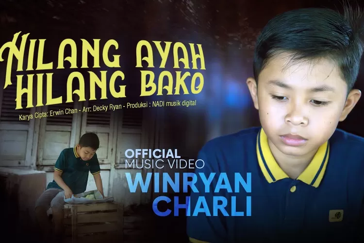 Potret Winryan Charli dalam sampul official music video 'Hilang Ayah Hilang Bako'. (YouTube NADI musik digital)