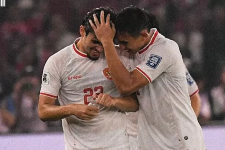 Moment setelah mencetak gol ke gawang Filipina dalam laga kualifikasi Piala Dunia 2026 di Stadion Gelora Bung Karno, Jakarta. (https://www.instagram.com/timnas.indonesia/)