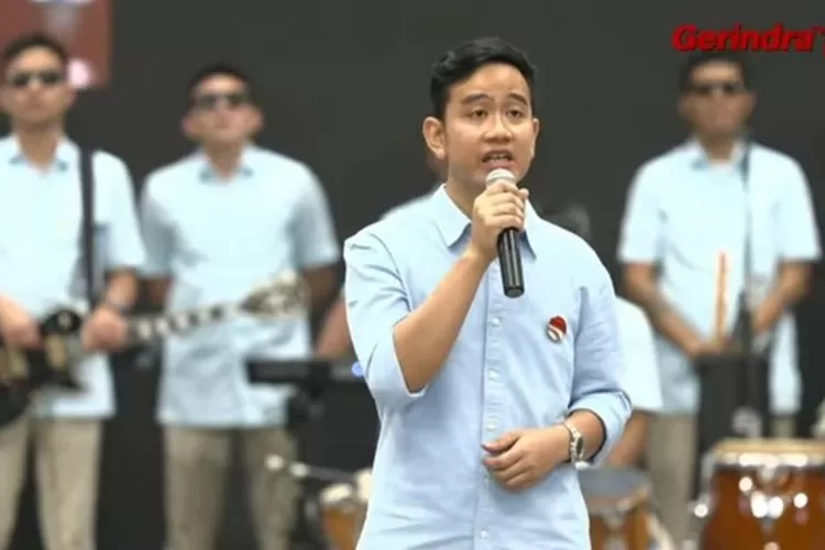 Bakal cawapres Gibran Rakabuming saat memaparkan program yang akan dikerjakannya jika terpilih di Pilpres 2024.  (screenshot YouTube Gerindra)