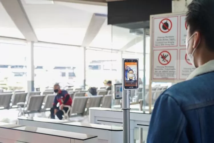 Fasilitas boarding face recognition atau pemindaian wajah KAI. (Sumber : dok KAI)