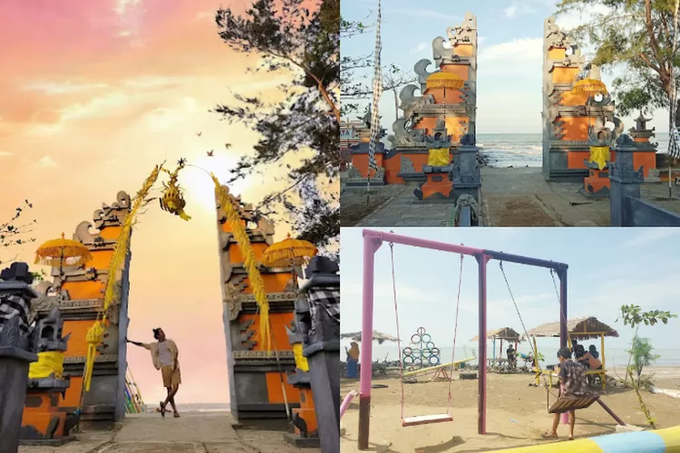 Indramayu memiliki destinasi wisata bernuasa Bali dengan adanya gapura yang biasa ada di Pulau Dewata yang bernama Pantai Tirta Ayu (Google maps)