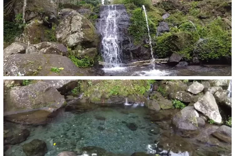 Air kolam dan curug mini Sendang Geulis Kahuripan Bandung