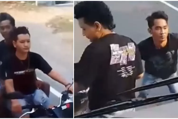 Tampang Dua Pemuda Mabuk yang Mengejar Bus Harapan Jaya di Jombang.