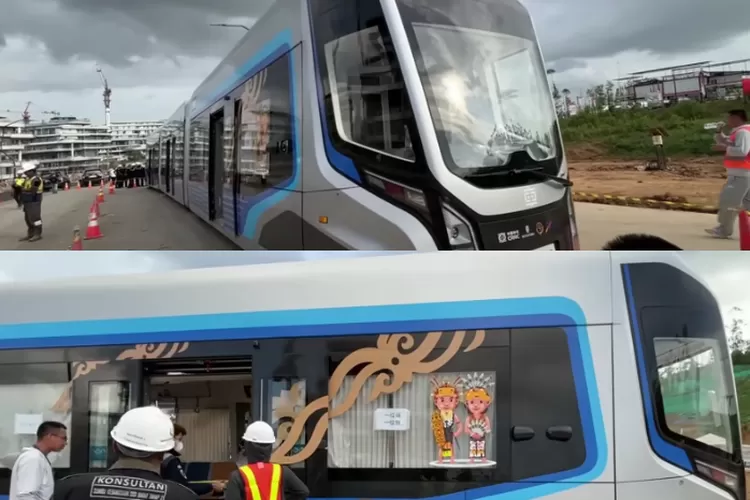 Potret ART atau kereta otonom tanpa rel yang akan segera beroperasi di Ibu Kota Nusantara (IKN) (YouTube/WPS Channel)