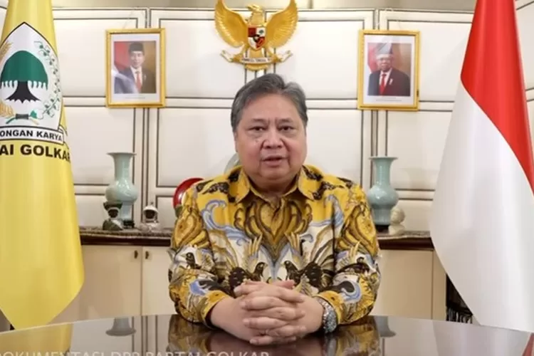 Airlangga Hartarto saat mengumumkan pengunduran dirinya sebagai Ketua Umum DPP Partai Golkar (instagram Airlangga Hartarto)