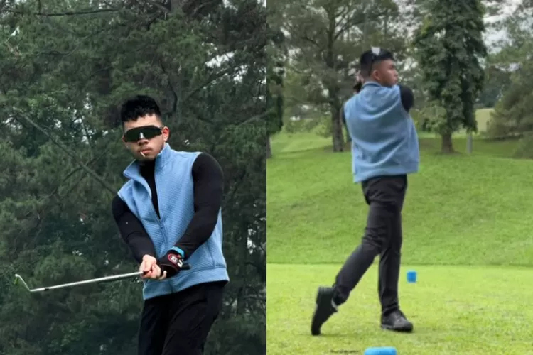 Kolase Foto Saaih Halilintar Saat Berlatih Golf  (Instagram/ @saaihalilintar)