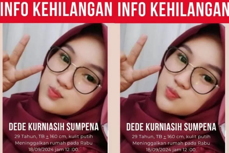 Ciri-ciri Dede Kurniasih Sumpena, wanita cantik asal Depok yang tiba-tiba menghilang. (Sumber: Instagram @depok24jam)
