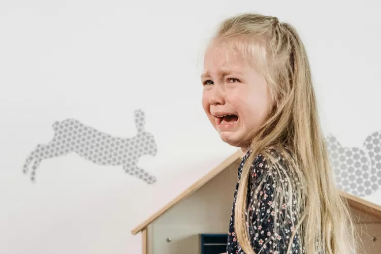  Ilustrasi Anak Menangis Dampak Pola Asuh Memanjakan Anak (Pexels)