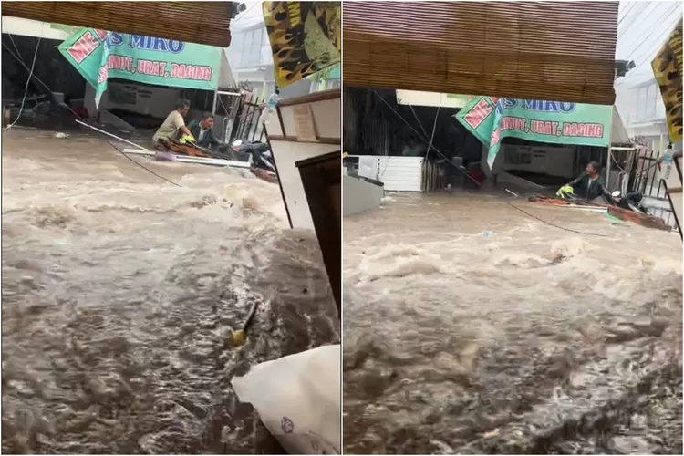 Kota Sukabumi Dilanda Bencana Banjir dan Tanah Longsor. (Foto/Tangkap Layar TikTok @marfudarojat_)
