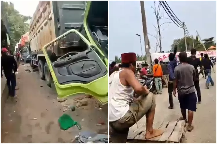 Bentrok Warga vs Polisi di Lokasi Proyek PIK 2. (Foto/Instagram @infotangerangkota.id)