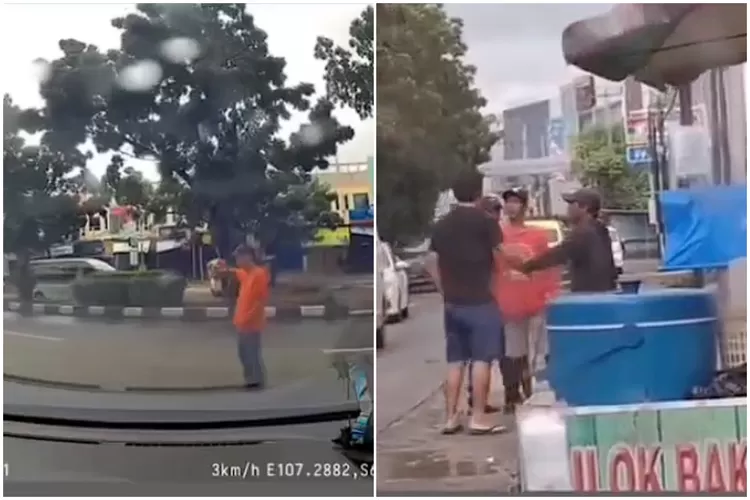 Pengendara Mobil Terlibat Adu Jotos dengan Jukir Liar. (Foto/X @rizieq_sangean.)