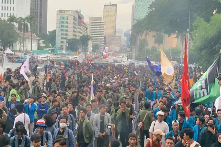 Badan Eksekutif Mahasiswa Seluruh Indonesia (BEM SI) Kerakyatan memutuskan untuk membatalkan aksi demonstrasi di Jakarta yang sebelumnya dijadwalkan berlangsung pada hari ini, Selasa 2 September 2025. (Foto/X @barengwarga.)