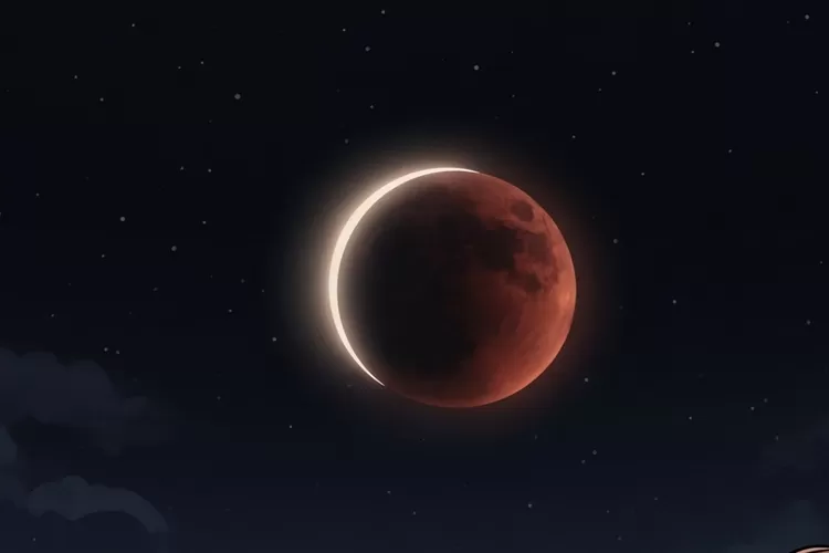 Ilustrasi Gerhana Bulan Total 7 September 2025. (Foto/Istimewa.)