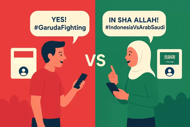 Duel Indonesia vs Arab Saudi Panaskan Media Sosial, Tagar #GarudaFighting Trending (foto/Istimewa.)