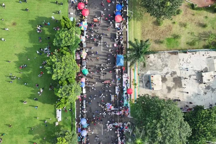 CFD Tegar Beriman Jadi Berkah bagi UMKM, Pedagang Kuliner Raup Untung Besar. (Foto/Humas Kabupaten Bogor.)