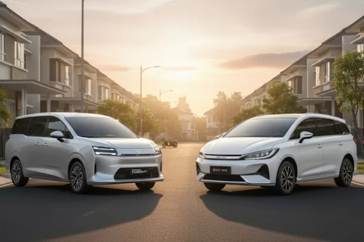 Wuling Darion EV dan BYD M6. (Foto/Istimewa.)