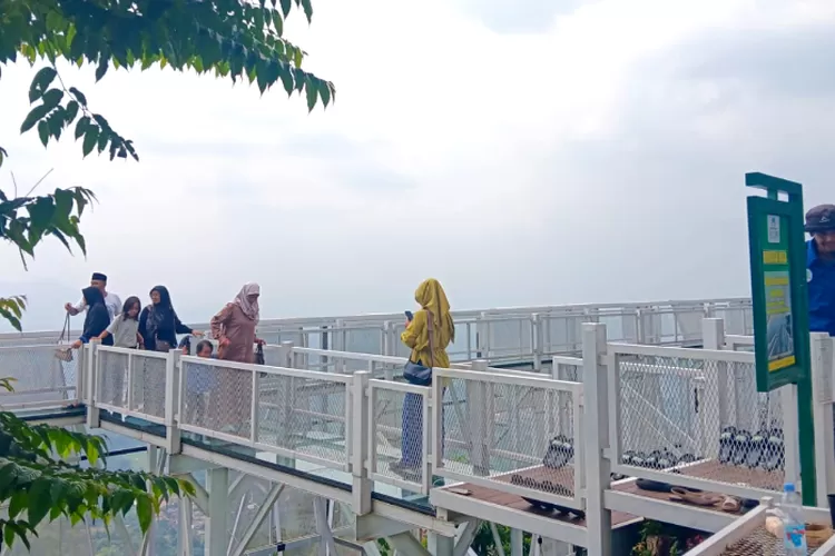 Wisata Jembatan Kaca di Bukit Manik Indonesia, Pamijahan Bogor (Foto/Nurlaila Puspita Sari(RBG.id))