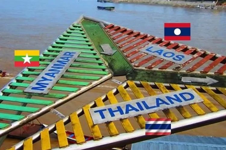 Ilustrasi Golden Triangle yang diduga sebagai pusat produksi narkotika terbesar di Asia, dan wilayah ini berkaitan langsung dengan kasus Dewi Astutik yang ditangkap BNN (Sumber Foto: Facebook@batakmedia)