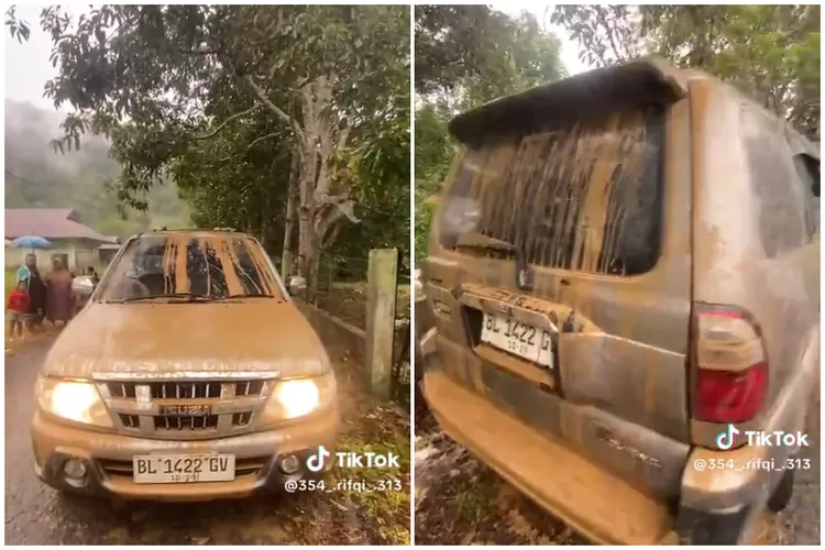 Isuzu Panther Tetap Menyala Setelah Terendam Banjir 10 Jam. (Foto/TikTok @354_.rifqi_.313)