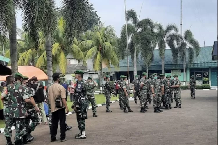 Anggota Kodim 0508/Depok seusai apel (ist)