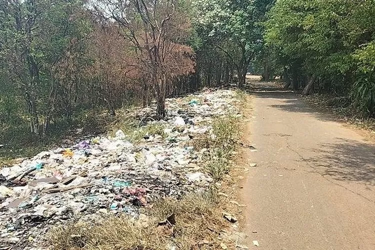 Tumpukan sampah yang membuat bau tak sedap di Tanah Merah Cipayung (Gabriel Batistua)