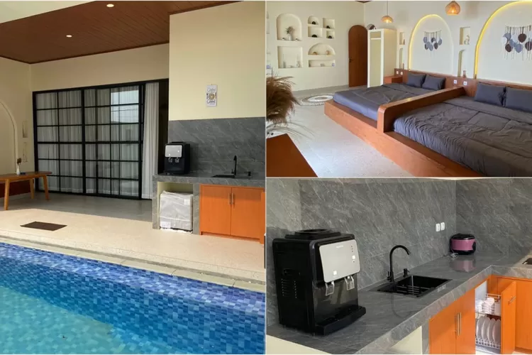 Villa baru di puncak ini memiliki fasilitas yang lengkap dan berada di tengah perkebunan sayuran warga (Instagram @anp_villas)