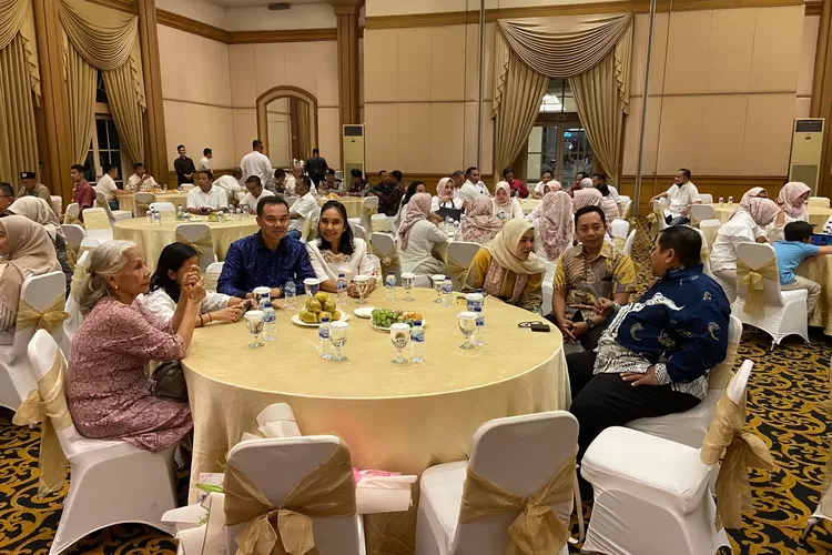 Prosesi sertijab Kapolsek Cimanggis di gedung Multi Function Hall Rafless Hills Kelurahan Harjamukti Kecamatan Cimanggis, Kota Depok (Andika Eka )