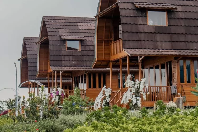 Elss Resort merupakan tempat menginap di Sukabumi, menawarkan pemandangan yang indah dan asri di tengah kebun teh Goalpara (Instagram @elssresort_goalpara)