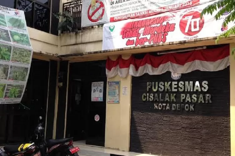 Ilustrasi halaman depan UPTD Puskesmas Cisalak Pasar, Kelurahan Cisalak Pasar, Kecamatan Cimanggis.&nbsp; (ISTIMEWA)