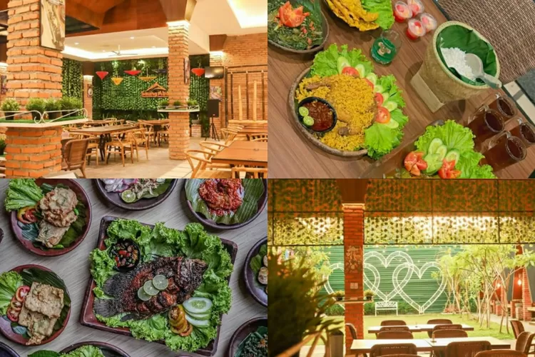 Pemandangan tempat bukber Saung Abah Bogor dan menu promo paket bukber (Instagram/@saungabahbogor)