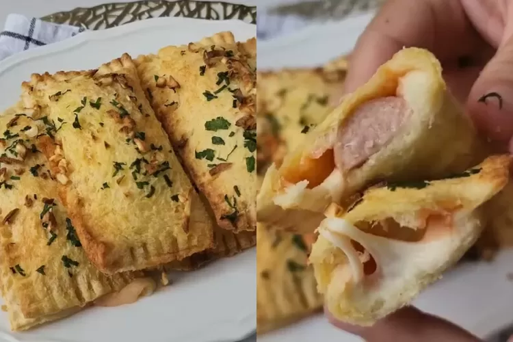 Garlic Cheese Roti Tawar ide cemilan berbuka yang disukai anak-anak (Tangkapan Layar Youtube atha naufal)