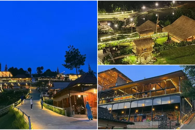 Malam hari di kafe dan resto Kopi Koneng Sentul (Instagram @kopi.koneng)