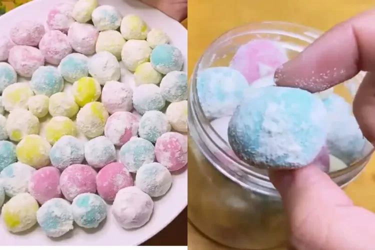 Bola Susu yang lembut dan lumer abis di mulut saat di makan (Tangkapan Layar Youtube Ahza Kitchen)