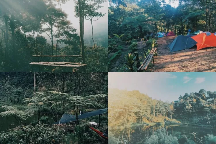 Situ Biru Camping Ground dengan danau yang asri (Instagram/@setubirucampground)