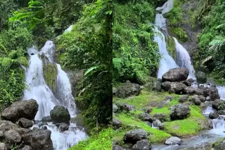 Keindahan air terjun Curug Muril di Kabupaten Cianjur (Instagram/@rusdianaacep )