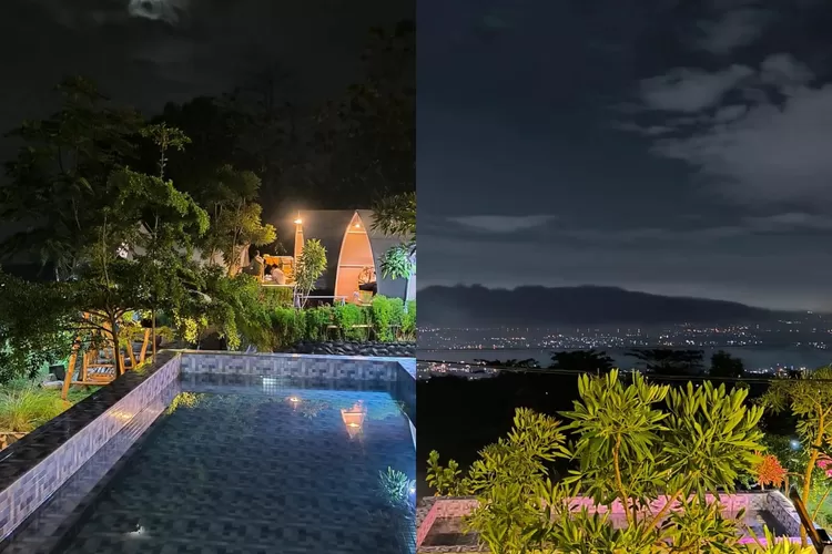 Suasana malam hari di Gemilang Camp Garden yang kece abis (Instagram/@gemilang.camp.garden)