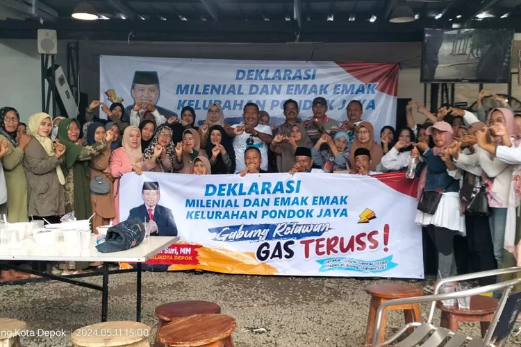 Sekda Kota Depok, Supian Suri saat menghadiri Deklarasi Dukungan dari Emak-Emak dan Milenial Kelurahan Pondok Jaya, Kecamatan Cipayung, Kota Depok. (ISTIMEWA)