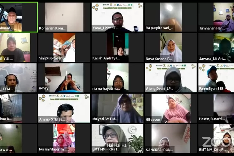 Pelaksanaan zoom meeting pembinaan dalam program SRIPEK