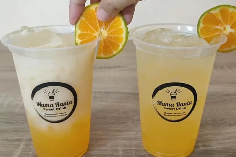 Ide jualan es jeruk yakult yang seger abis (Screenshot Youtube Mama Raina Channel)