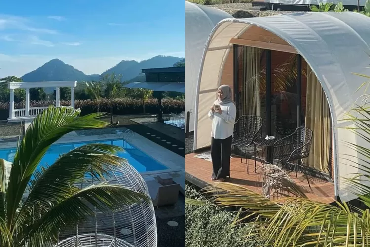 Suasana di La Pico Resto and Cafe serta glamping yang elegan dan estetik (Instagram/@ceylida)