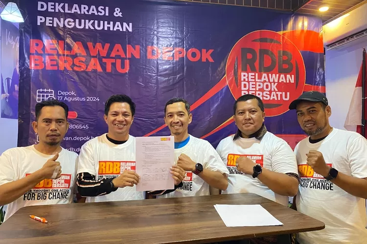 Mengambil momentum Kemerdekaan ke 79 RI, organisasi kepemudaan Relawan Depok Bersatu (RDB) secara resmi dideklarasikan.  (Junior/Radar Depok)