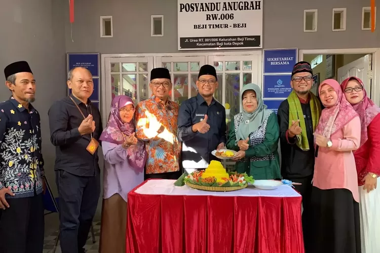 Wakil Walikota Depok, Imam Budi Hartono, meresmikan Posyandu Anugerah, RW6, Beji Timur, Beji, Kamis (15/8).
